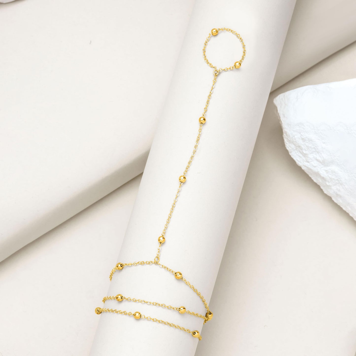 Gold Bracelets for Women Trendy,14K Real Gold Plated Dainty Stackable Paperclip Cuban Link Chain Bracelets,Cuff Bracelets Jewelry Set Adjustable 7"+2"