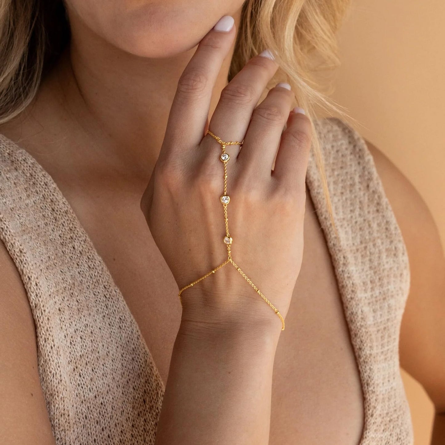 Gold Bracelets for Women Trendy,14K Real Gold Plated Dainty Stackable Paperclip Cuban Link Chain Bracelets,Cuff Bracelets Jewelry Set Adjustable 7"+2"