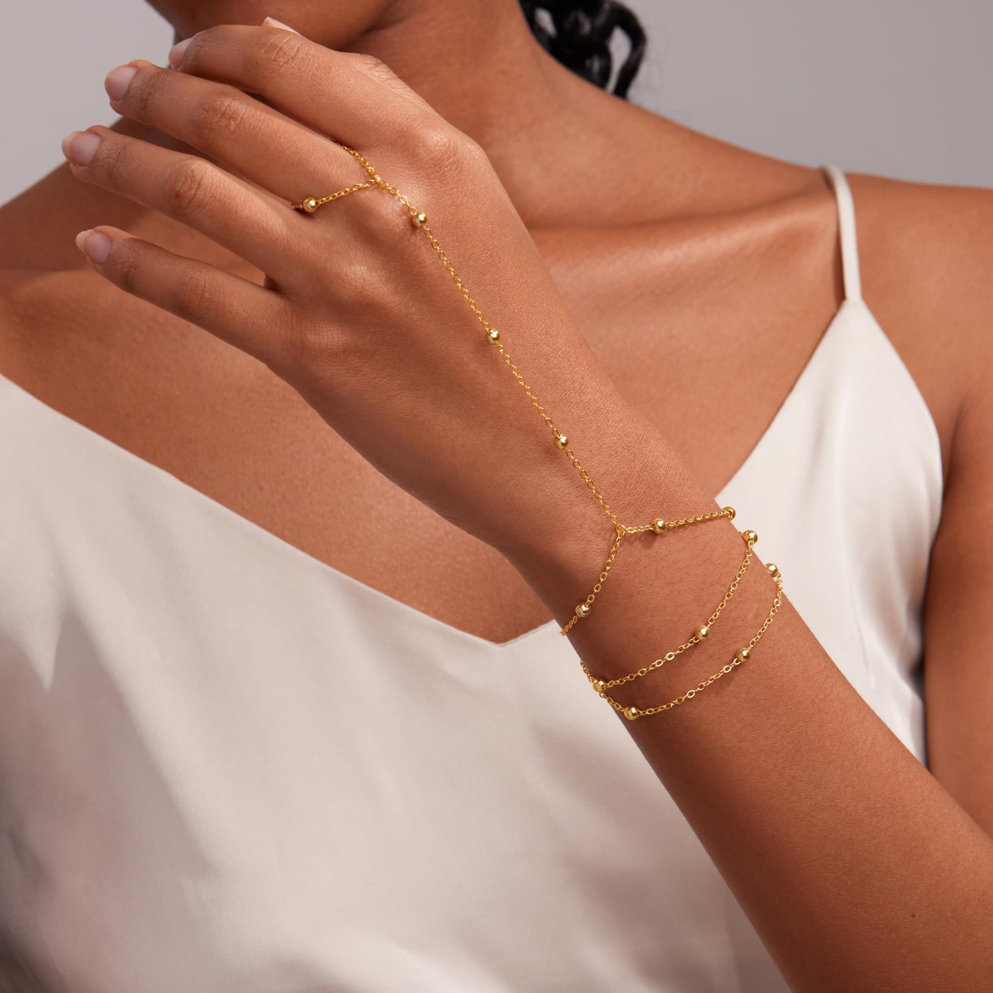 Gold Bracelets for Women Trendy,14K Real Gold Plated Dainty Stackable Paperclip Cuban Link Chain Bracelets,Cuff Bracelets Jewelry Set Adjustable 7"+2"