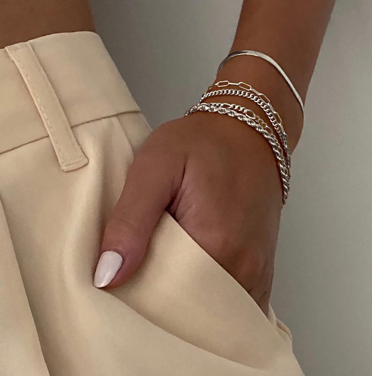 DEARMAY Gold Bracelets for Women Waterproof, 14K Real Gold Jewelry Sets Trendy Thin Dainty Stackable Cuban Link Paperclip Chain Bracelet Pack Fashion Accessories Gifts for Womens