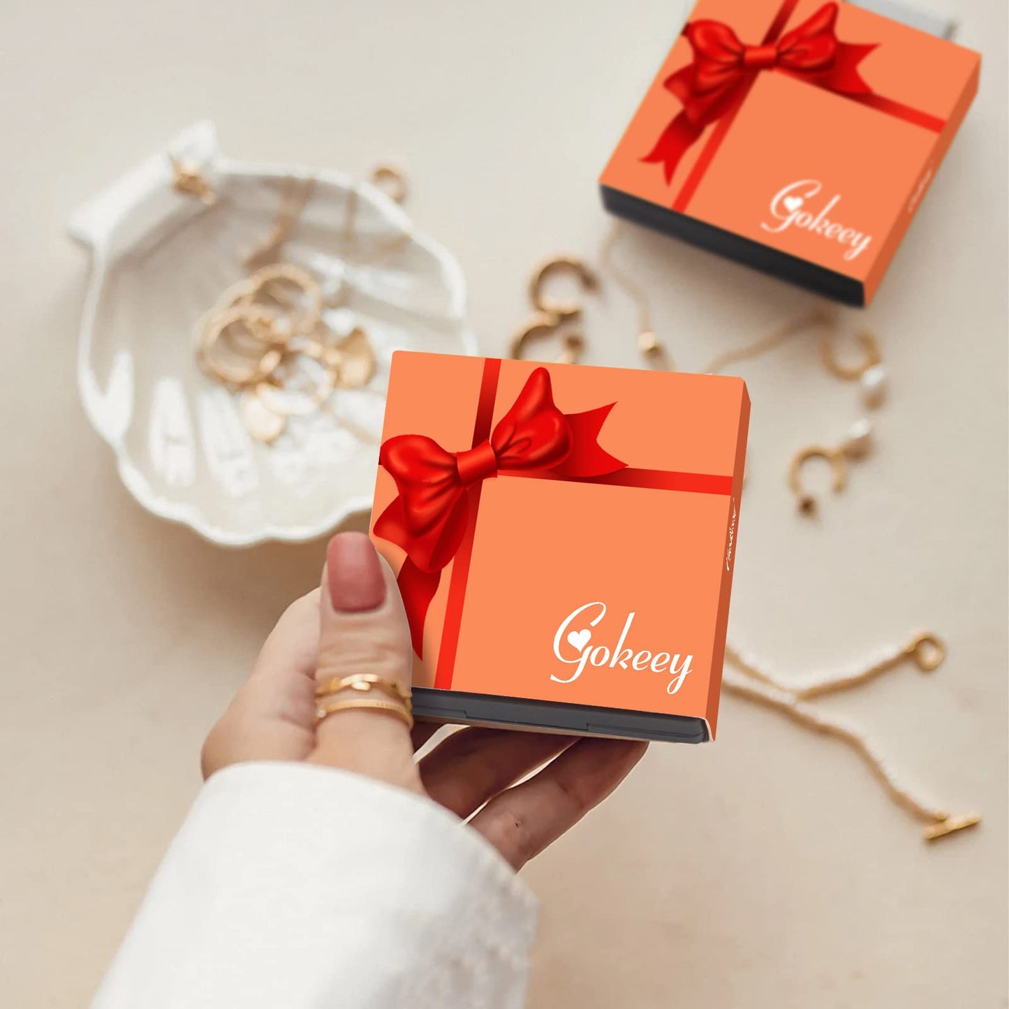 Gold Bracelets for Women Trendy,14K Real Gold Plated Dainty Stackable Paperclip Cuban Link Chain Bracelets,Cuff Bracelets Jewelry Set Adjustable 7"+2"