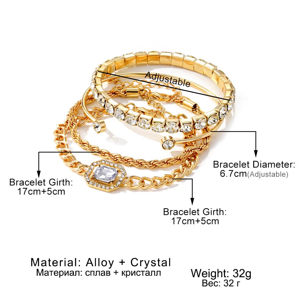 57pcs Gold Jewelry Set With 3 PCS Necklace, 12 PCS Bracelet,20pcs Hoop Stud Earrings,22pcs rings set For Women For Birthday Gifts