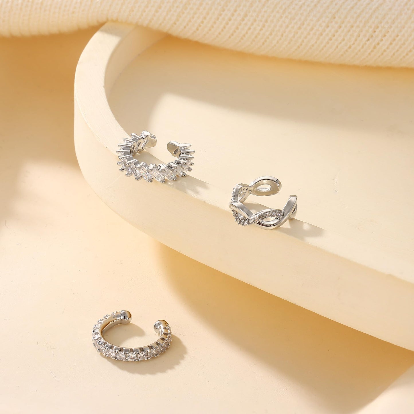 Dochais Ear Cuffs Non-Piercing Earrings for Women Cute Small Clip-On Cartilage Earring 14k Gold Plated Dainty Fake Piercings Earings
